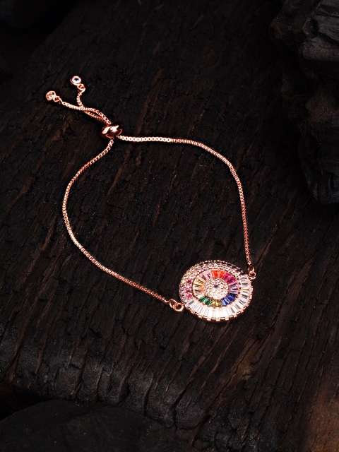 

DIVA WALK EXCLUSIVE Rose Gold-Plated Metal Handcrafted Bangle-Style Bracelet