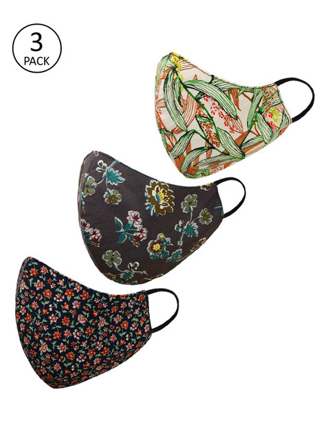 

Tossido Men 3-Pcs 3-Ply Printed Cloth Masks, Multi