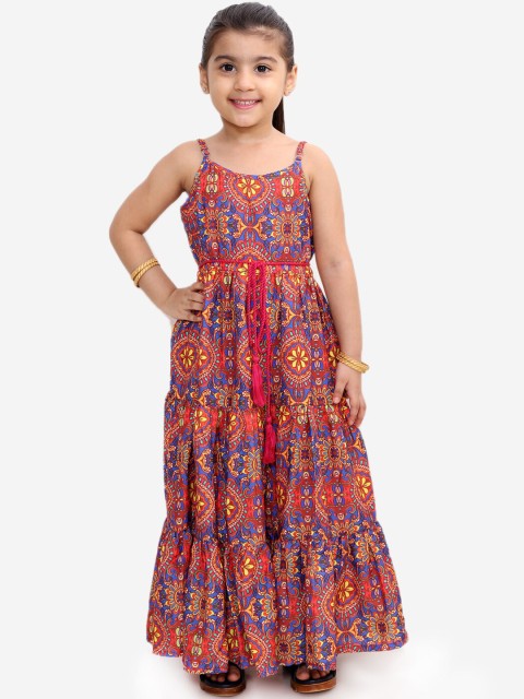 

Lil Peacock Girls Purple Printed Maxi Dress