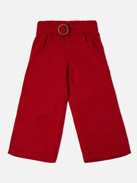 

VITAMINS Girls Red Skinny Fit Solid Culottes