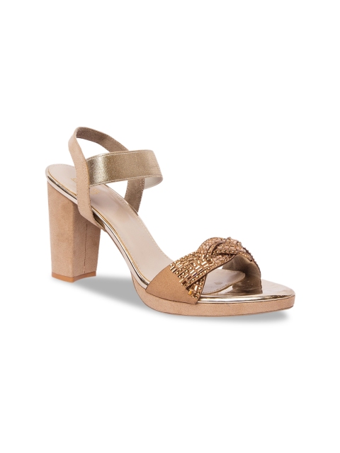 

Inc 5 Women Gold Embellished Block Heel