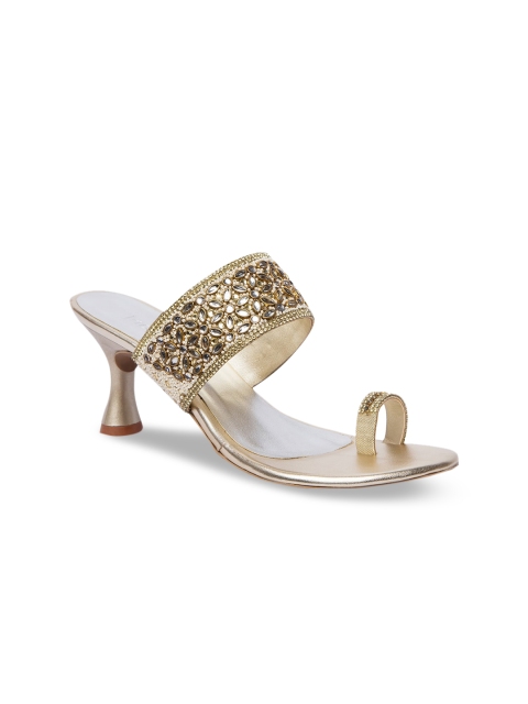 

Inc 5 Women Gold-Toned Embellished Heels