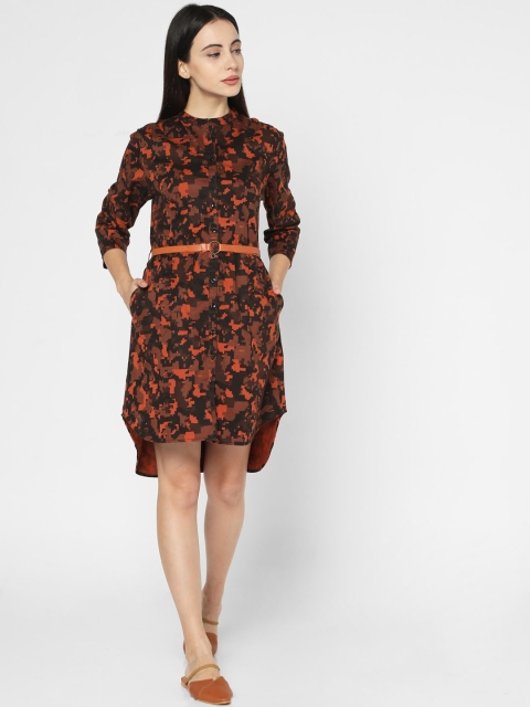 

Deal Jeans Women Rust Printed Shirt Dress