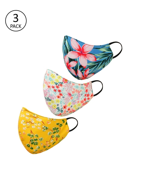 

Tossido Men 3-Pcs 3-Ply Printed Cloth Masks, Multi