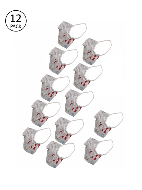 

nestroots Unisex Pack Of 12 2-Ply Reusable Cloth Mask, Off white