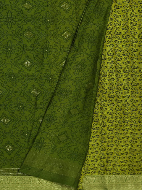 

Pothys Olive Green Woven Design Poly Georgette Saree
