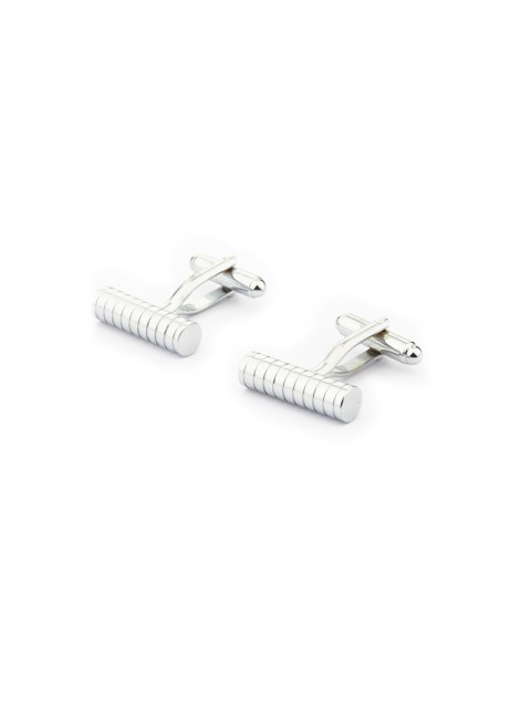 

The Tie Hub Rhodium-Plated Silver-Toned Cube Cufflinks