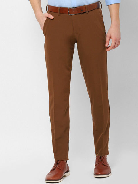 

Allen Solly Men Brown Slim Fit Solid Formal Trousers