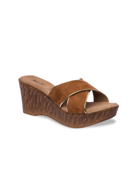 

Inc 5 Women Tan Brown Solid Wedges