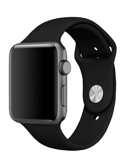 

Treemoda Unisex Black Apple Watch Silicone Strap