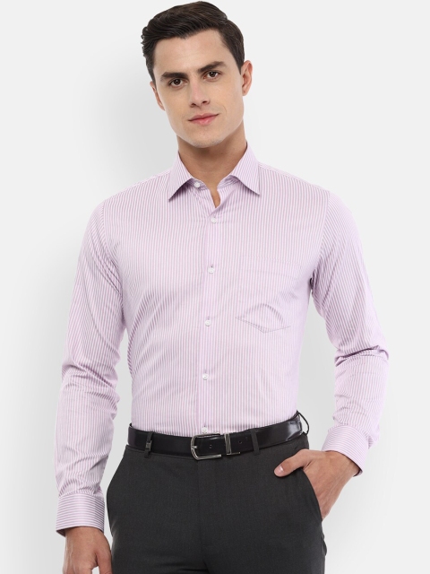 

Van Heusen Men Purple & White Slim Fit Checked Formal Shirt