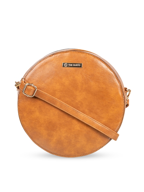 

THE GUSTO Tan Solid Sling Bag