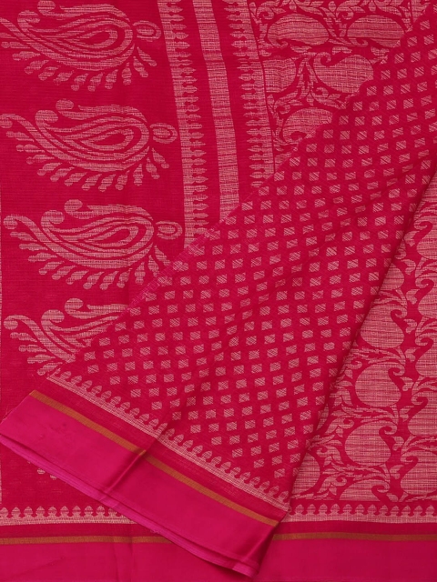 

Pothys Pink Woven Design Jute Silk Saree
