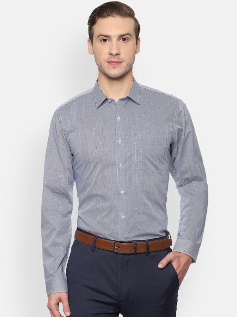 

Van Heusen Men Grey Slim Fit Striped Formal Shirt