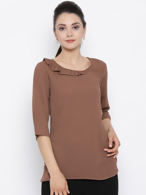 

OFFICE & YOU Women Brown Solid Top