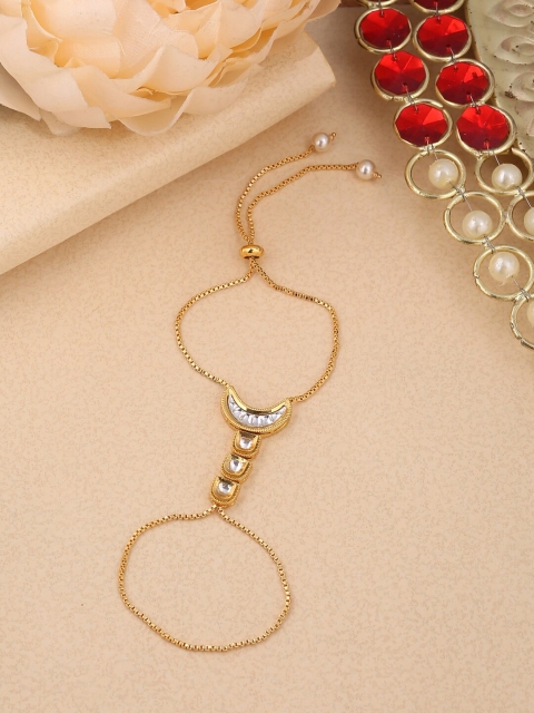 

Shoshaa Gold-Plated Handcrafted Kundan Link Bracelet