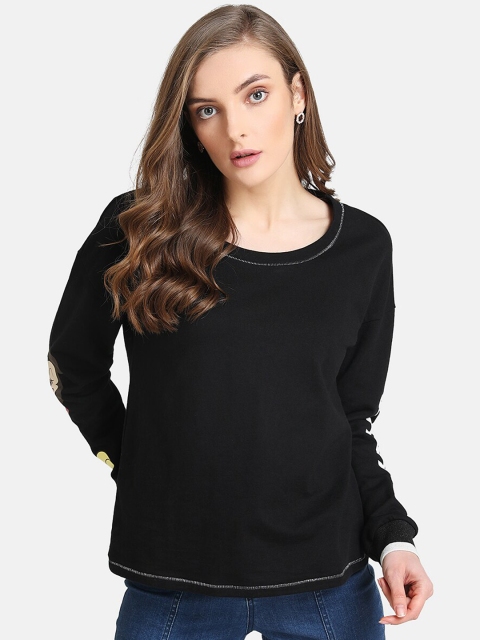 

Kazo Women Black Mickey Mouse Printed Sweatshirt