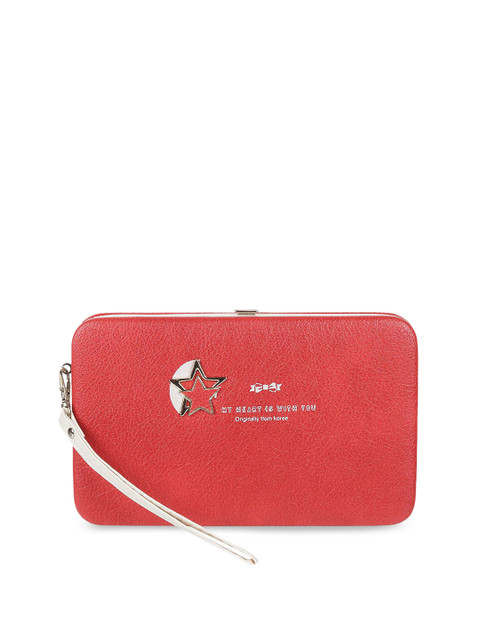 

WALKWAY Red Embellished Box Clutch