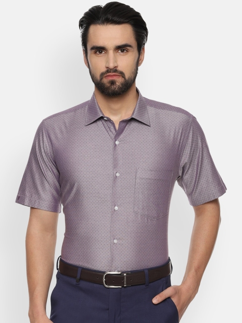 

Van Heusen Men Purple Regular Fit Self Design Formal Shirt