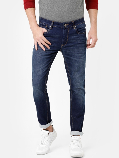 

Voi Jeans Men Navy Blue Skinny Fit Mid-Rise Clean Look Jeans