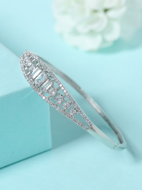 

Shoshaa Silver-Plated Handcrafted Bangle-Style Bracelet