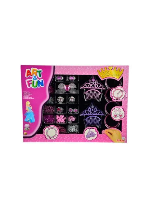 

ART & FUN Unisex Kids Pink Simba Art & Fun Princess Bead Set, Multi