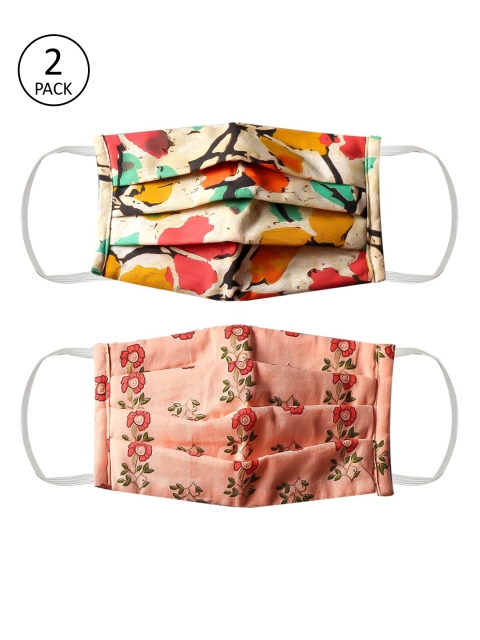 

Bellofox Unisex Pack of 2 Reusable 3-Ply Outdoor Cloth Masks, Peach