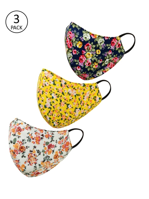 

Tossido Men 3-Pcs 3-Ply Printed Cloth Masks, Multi