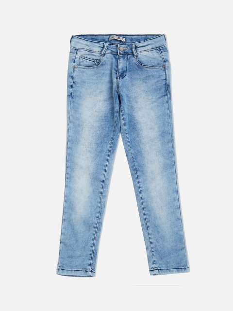 

VITAMINS Girls Blue Skinny Fit Mid-Rise Clean Look Jeans