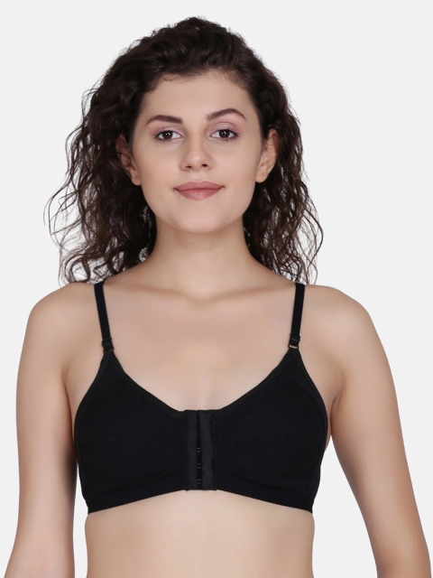

fashiol Black Solid Non-Wired Non Padded Beginners Bra FRT-FDDD01