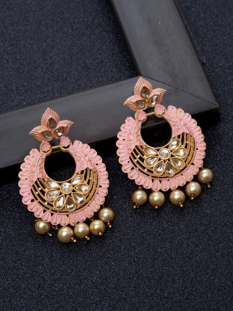 

Ibtida Pink & Gold-Plated Classic Chandbalis