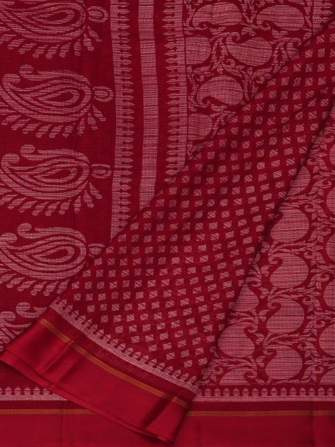 

Pothys Maroon Woven Design Jute Silk Saree