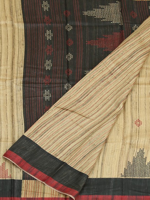 

Pothys Cream-Coloured Woven Design Jute Silk Saree