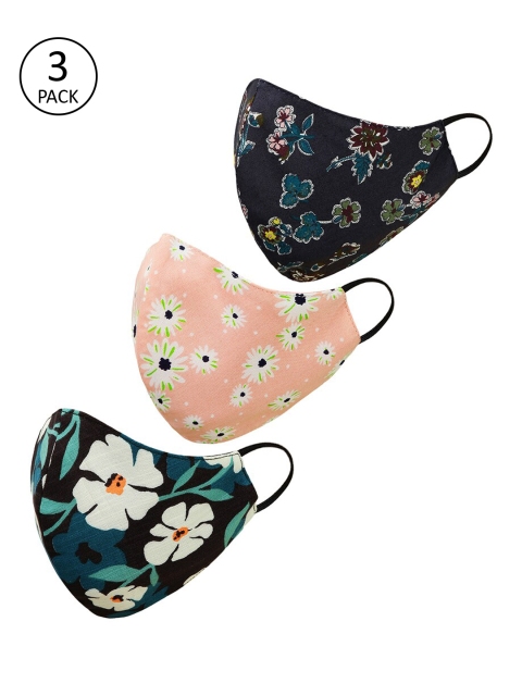 

Tossido Men 3-Pcs 3-Ply Printed Cloth Masks, Multi