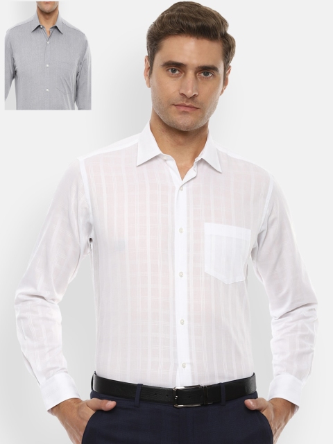 

Van Heusen Men Pack Of 2 Regular Fit Formal Shirts, White