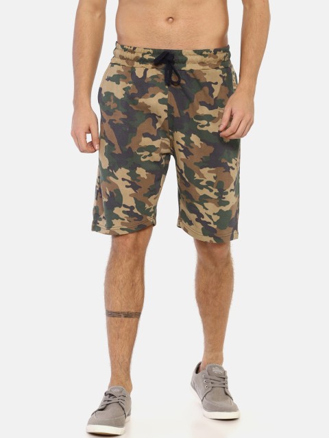 

Masculino Latino Men Multicoloured Camouflage Printed Regular Shorts, Multi