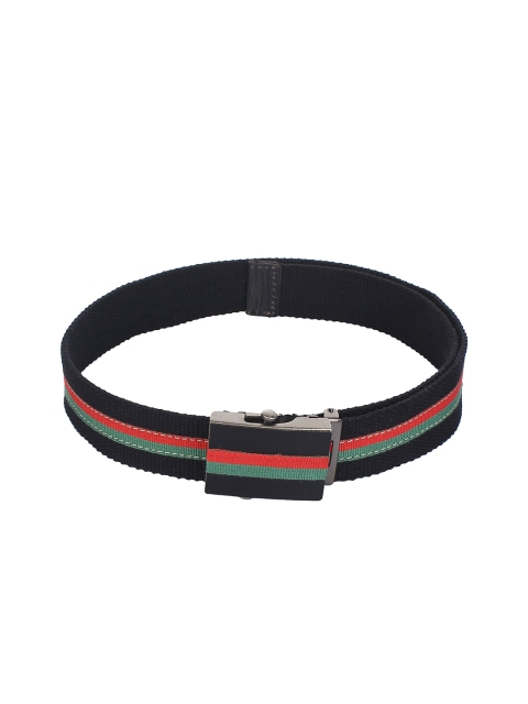 

Paradigm Design Lab Men Black & Red Striped Belt