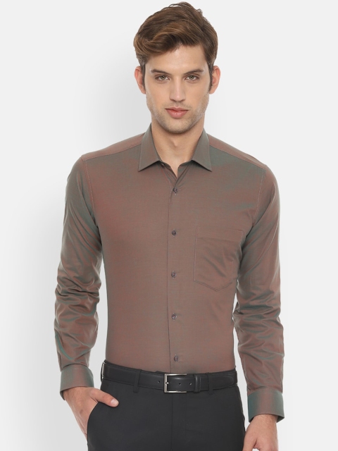 

Van Heusen Men Brown Regular Fit Solid Formal Shirt