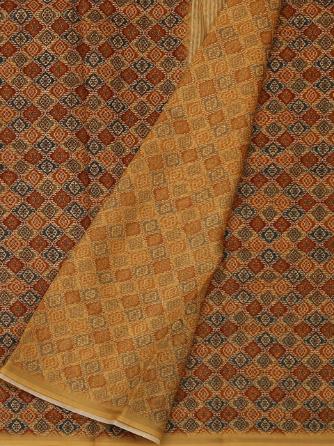 

Pothys Beige & Maroon Jute Silk Printed Saree