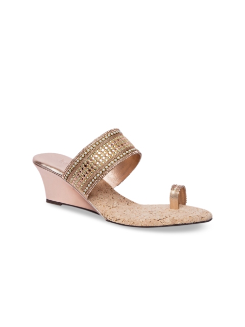

Inc 5 Women Gold-Toned Embellished Wedges