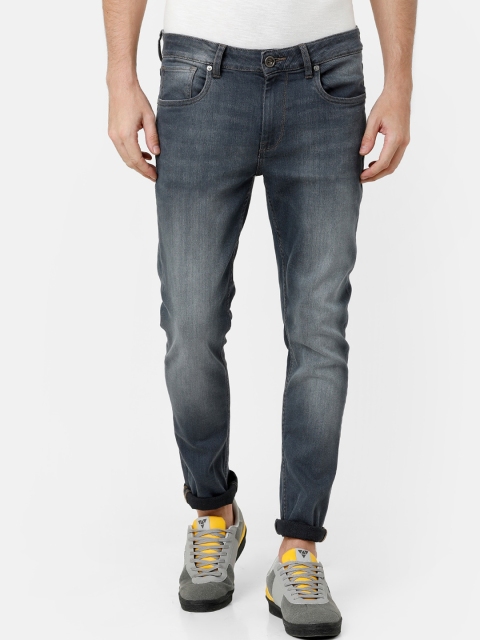 

Voi Jeans Men Charcoal Grey Skinny Fit Mid-Rise Clean Look Jeans