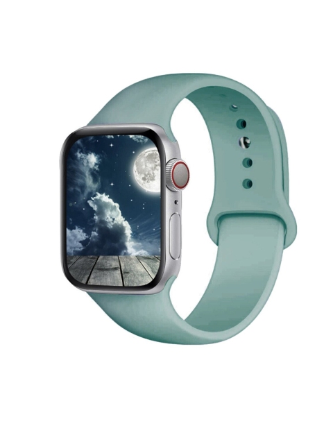 

Treemoda Unisex Green Apple Watch Silicone Strap, Teal