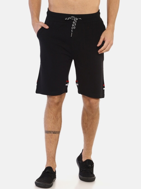 

Masculino Latino Men Black Solid Regular Fit Regular Shorts