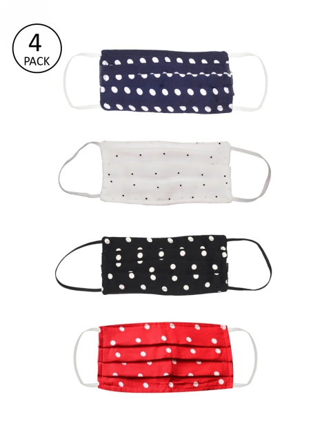 

Bellofox Unisex Pack of 4 Reusable 3-Ply Outdoor Cloth Masks, Red