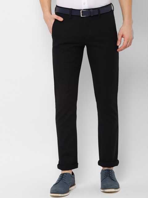 

Allen Solly Men Black Slim Fit Solid Regular Trousers