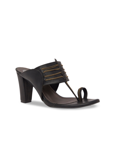 

Sole To Soul Women Black Embellished Block Heels