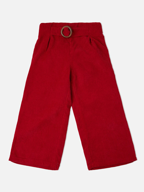 

VITAMINS Girls Red Skinny Fit Solid Culottes