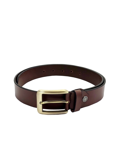 

WENZEST Men Brown Solid Leather Belt
