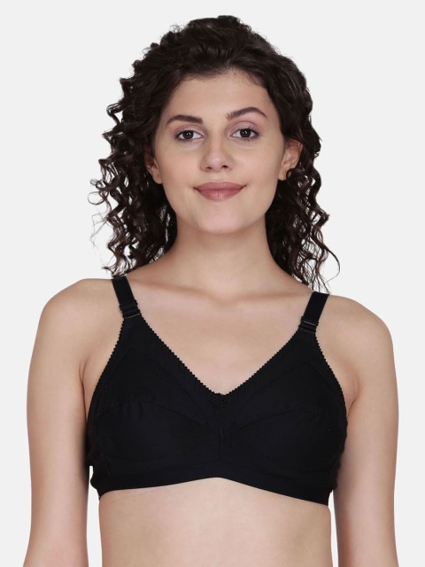 

fashiol Black Solid Non-Wired Non Padded Everyday Bra KAREE01