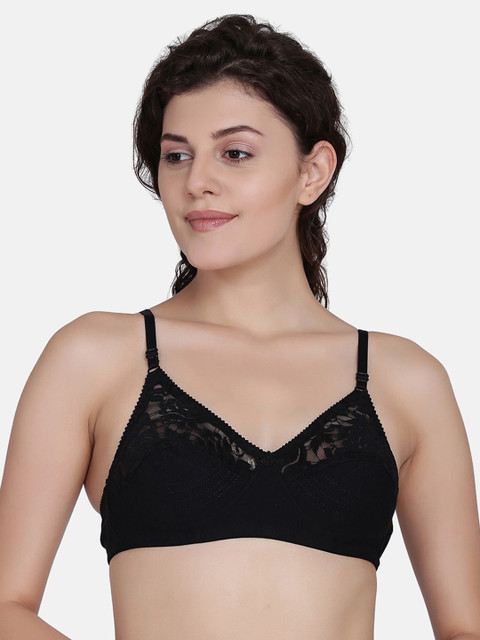 

fashiol Black Lace Non-Wired Non Padded Everyday Bra KALY01